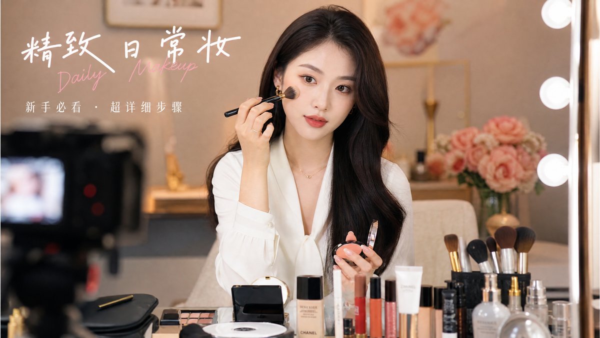 少妇精致妆容视频演示教程